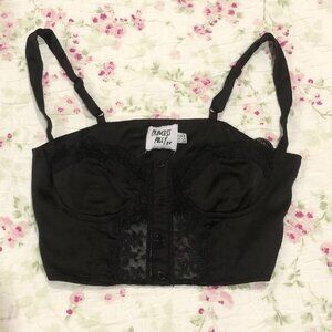 Princess Polly Black Laced Top